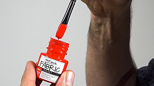 Mont Marte Permanent Fabric Paint Set 8 x 20ml Vivid Colours for Textile, Fabric, T-Shirt, Canvas, Wood, Ceramic, Glass Mont Marte