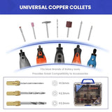 HARDELL Rotary Tool Accessories, 508PCS Power Rotary Tool Bits with 1/8"(3.2mm) Diameter Shanks, Universal Fitment for Sanding, Drilling, Polishing, HARDELL