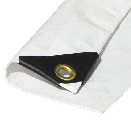 12'X20' Extra Heavy Duty 12 mil White Tarp 3 Ply Coated Reinforced Canopy 6 oz 3 Layer DAY STAR SHADES