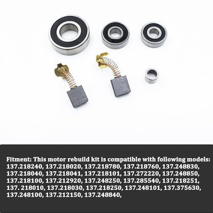 RM870 RM871 RM872 Motor Armature Bearing Set for Sears Craftsman 137.XXXXXX Series Motorized Motor Rebuild Kit 10" Table Saws