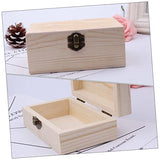 VOSAREA 3pcs Box wooden box book shelf decor unfinished wood crates desk topper wood jewelry case retro jewelry case jewelry storage table craft VOSAREA