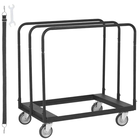 VEVOR Drywall Cart, 1500 LBS Panel Dolly Cart with 36.02" x 24.02" Deck and 5" Swivel Wheels, Heavy-Duty Drywall Sheet Cart, Handling Wall Panel, VEVOR