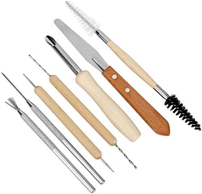 Blisstime Set of 30 Clay Sculpting Tools Wooden Handle Pottery Carving Tool Kit - WoodArtSupply