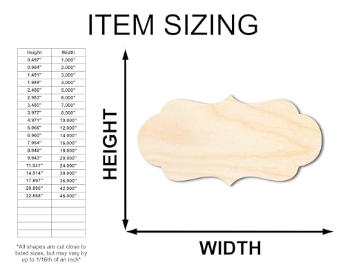 Unfinished Wood Award Plaque Silhouette - Craft - up to 36" DIY 6" / 1/2" 24 Hour Crafts