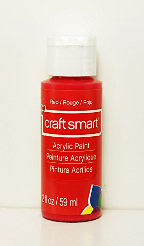 Craft Smart Acrylic Paint 2 Fl.oz. 1 Bottle Red - WoodArtSupply