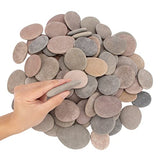 [About 95 PCS - 100 PCS](18 Pounds) Painting Rocks,River Rocks,2.2"-3.5" Craft Rocks,Flat Rocks,DIY Stones,Smooth Rocks,Rock Painting,Rocks for Arts CFKJ