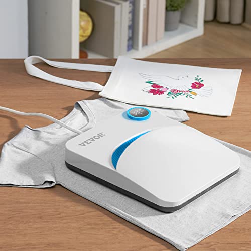 VEVOR Heat Press Machine,10x12inches Portable Shirt Printing Multifunctional Sublimation Transfer Heat Press Machine Teflon Coated, Easy Iron-on VEVOR