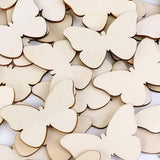 Blank Butterfly Wood Slices Unfinished Wooden Cutout DIY Ornaments Craft 100pcs Samanter