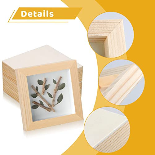 BILLIOTEAM 8 Pack Unfinished Square Wood Panels,4" x 4"/10cm x 10cm,Blank Wooden Canvas Cradled Painting Panel Boards for