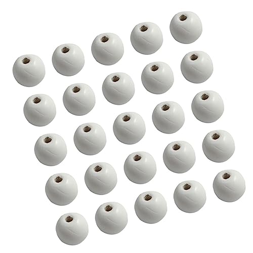 Tofficu 1000 Pcs Wooden Round Balls Unfinished Loose Beads Wood Balls DIY Wood Craft Beads Natural Beads Wooden Beads Bulk Wooden Slices Dics Log Tofficu