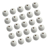 Tofficu 1000 Pcs Wooden Round Balls Unfinished Loose Beads Wood Balls DIY Wood Craft Beads Natural Beads Wooden Beads Bulk Wooden Slices Dics Log Tofficu