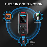 KOLSOL Stud Finder with 196ft Laser Measure, 3 in 1 Electric Wall Scanner Sensor with ±0.1° Digital Level Lithium Battery, LCD Studs Detector Audio KOLSOL