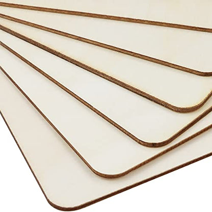TKOnline 25Pcs 6 x 6 Inches Unfinished Basswood Sheets for Crafts, Wood Squares for DIY Craft Projects, Square Plywood Sheets for Wood Burning, Laser