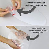 2 Pack of Clear Paint Palettes for Acrylic Painting, 12x8 French Style Oval Plexiglass Transparent Art Paint Pallet Holder Tray for Artist Painter Performore