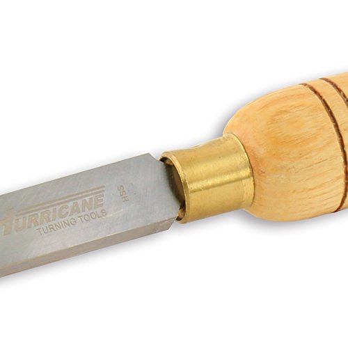 Hurricane Turning Tools, HTT-104, High Speed Steel, 3/4" Round Nose Scraper for Woodturning - WoodArtSupply