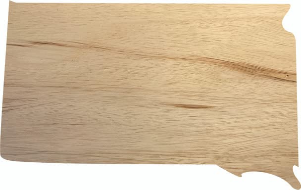 South Dakota Wooden State 8" Cutout, Unfinished Real Wood State Shape, Craft NEXTCraft