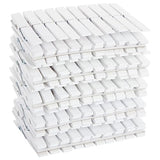 Juvale 100 Pack Wooden Clothespins for Hanging Laundry, Crafts, Photos (White, 4 in) Juvale