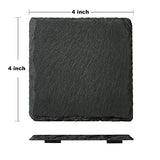 40 Slate Drink Coaster Engraving Blanks - Square Shapes for Versatile Use,Natural and Rustic Look Cakocaco