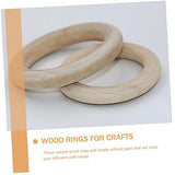 VILLCASE 1 Set Beaded Wood Ring Set Macrame Kits Macrame Making Tool Unfinished Smooth Wooden Ring Natural Wood Rings Small Wood Rings for Macrame VILLCASE