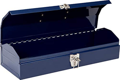 TCE ATB102U Torin 16" Hip Roof Style Portable Steel Tool Box with Metal Latch Closure, Blue