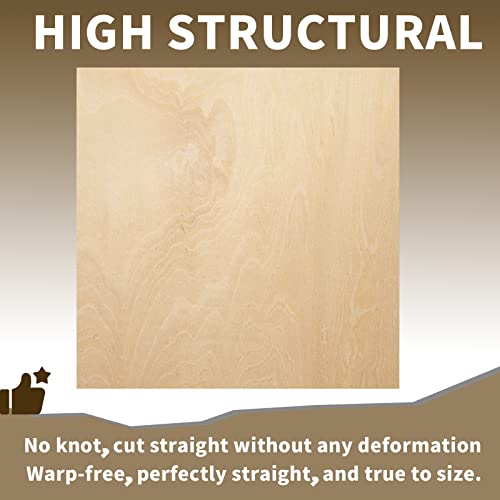 AIKS Basswood Sheets 8.8 x 8.8 x 1/16 Inch Unfinished Balsa Wood Sheets for Cricut Maker, Laser Cutting, Wood Burning, Architectural Models, AIKS