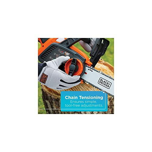 BLACK+DECKER 20V MAX Cordless Chainsaw Kit, 10 inch, Battery and Charger Included (LCS1020) - WoodArtSupply