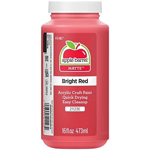 Apple Barrel Acrylic Paint in Assorted Colors (16 Ounce), 21123 Bright Red Apple Barrel
