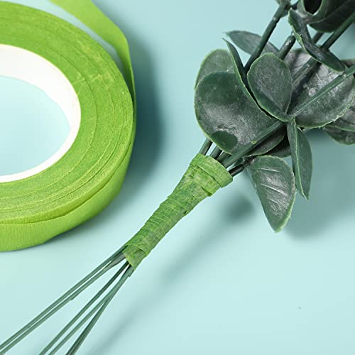 Pengxiaomei Floral Arrangement Kit, Floral Tape and Floral Wire with Cutter,Green Floral Tape 22 Guage Floral Stem Wire 26 Gauge Green Floral Wire - WoodArtSupply