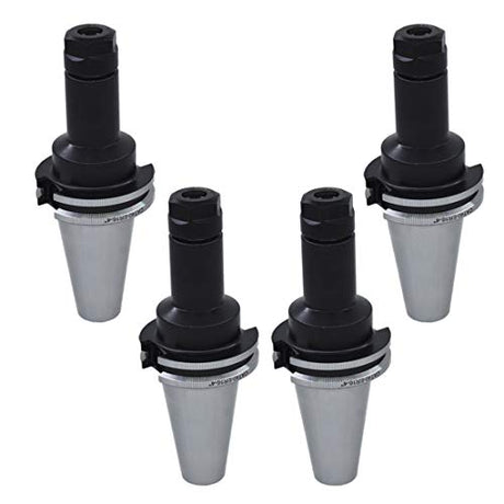 CAT40-ER16 Collet Chuck 4" Gage Length 4pcs New Tool Holder Set for CNC Engraving Machine and Milling Lathe Tool WFLNHB