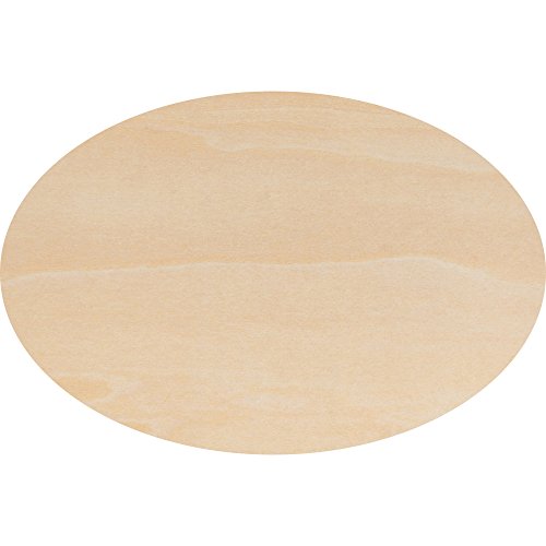 Wooden Oval Cutout 8.5 x 12 Inch, Bag of 3 Unfinished Wood Oval Cutout Shape (1/8 Inch Thick) by Woodpeckers Woodpeckers