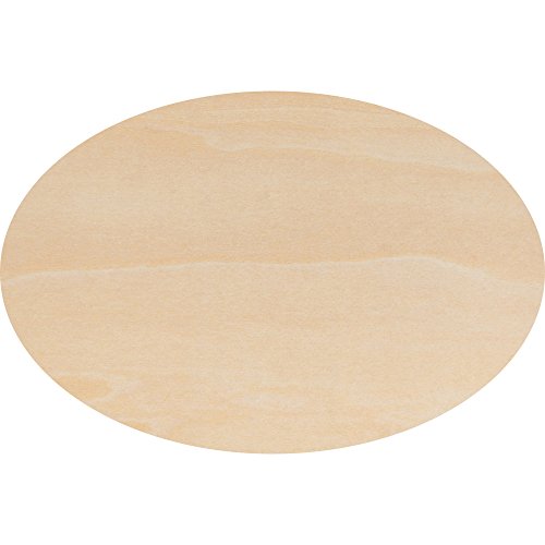 Wooden Oval Cutout 8.5 x 12 Inch, Bag of 3 Unfinished Wood Oval Cutout Shape (1/8 Inch Thick) by Woodpeckers - WoodArtSupply