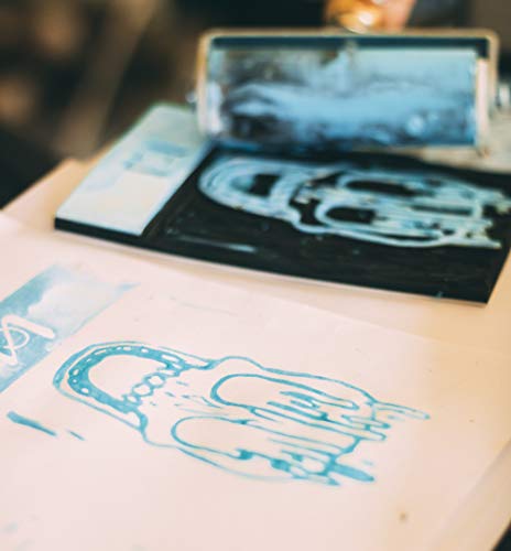 Bastex 5 in 1 Linoleum Cutter Tools. 5 Blade Set for Lino Cutting, Linograph Printmaking Stamp. Great Cutters for Rubber Stamps, DIY Carving, Blocks, Bastex