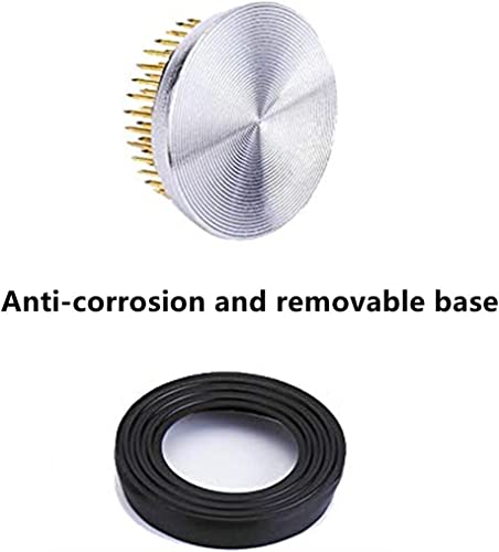 Japanese Ikebana Vase Kit, Flower Shallow Container Ceramics Flower Bowl Flower Arrangement Vase with 1.57inch Flower Frog and 2 in 1 Kenzan Needle Eggone