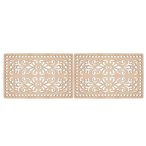 ULTNICE 2 Pcs Wooden Basket Bottoms Crochet Wood Base Cushion Crochet Bag Bottom for DIY Knitting Crochet Bag Supplies ULTNICE