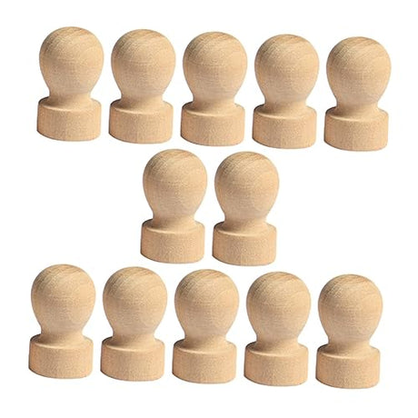 Anneome 12pcs Solid Wood Stamp Handle Universal Tool Wax Seal Stamp Handle Wax Stamp Handle Small Stamp Handle Scrapbook Embellishments Invitation Anneome