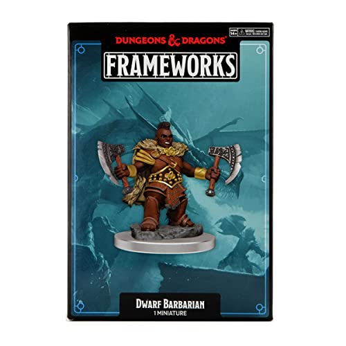 D&D Frameworks: Dwarf Barbarian Female - Unpainted and Unassembled - WoodArtSupply