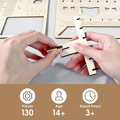 BEAVERLAB 3D Wooden Puzzles for Adults, Space Wars Gun Model Creative Mechanical Puzzles Kit, Brain Teaser Assembly Model Toys Unique Gifts for Kids - WoodArtSupply