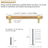 foxwake Natural Wood Kitchen Cabinet Handles 3~5 Inch 12Set Center to Center Adjustable Double Hole Euro Scandi-Modern Dresser Knob, Unfinished DIY foxwake