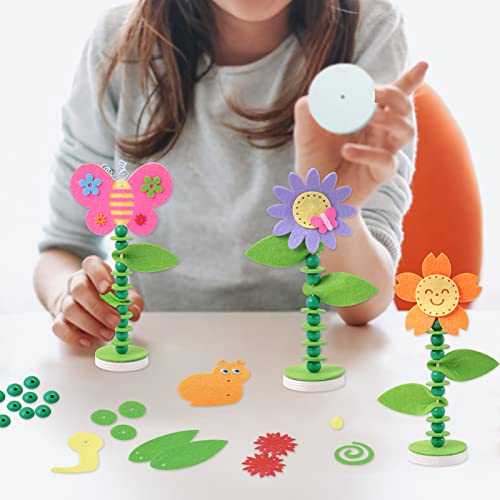 Coola Spring Craft Kit for Kids - Art and Craft DIY Early Educational Toys Suitable for Girls & Boys Pack 6 Include 2Flowers Snail Birdie Butterfly Coola