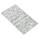 Aleks Melnyk No.34.2 Pyrography Steel Stencil, Wood Burning 1 PCS Template, Metal Letters Journal Stencil for Engraving Wood and Pattern, Alphabet Aleks Melnyk