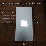 BANLTRE 12 x 24 inch 10 Sheets 7.5 mil Mylar Sheet Milky Translucent PET Blank Stencil Making Sheet for Cricut, Silhouette, Cut Tool Template BANLTRE