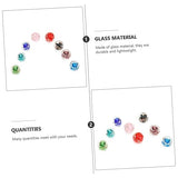 Anneome 8pcs DIY Beads Unfinished Beads Gemstone Bracelet Crackle Lampwork Beads Crackle Looser Beads Making Beads Glass Bead Bracelets Bulk Jewelry Anneome