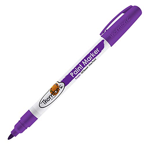 Thornton's Art Supply Vibrant Premium Oil-Based Paint Markers Pen Fine Purple for Craft, Rock Painting | Safe for Kids | Write on Multi Surface Glass - WoodArtSupply