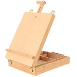 Art Supplies Box Easel Sketchbox Painting Storage Box, Adjust Wood Tabletop Easel for Drawing & Sketching Student (Painting Easel Box) Kuyal