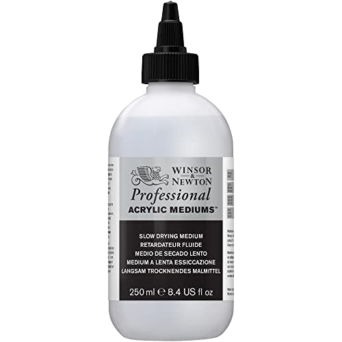 Winsor & Newton Professional Acrylic Medium, Slow Drying, 250ml (8.5-oz) - WoodArtSupply