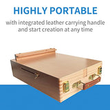 Falling in Art Wooden Tabletop Easel, Solid Wood Sketchbox Desktop Easel for Painting, Portable Art Drawing Easel for Beginners and Professionals Falling in Art