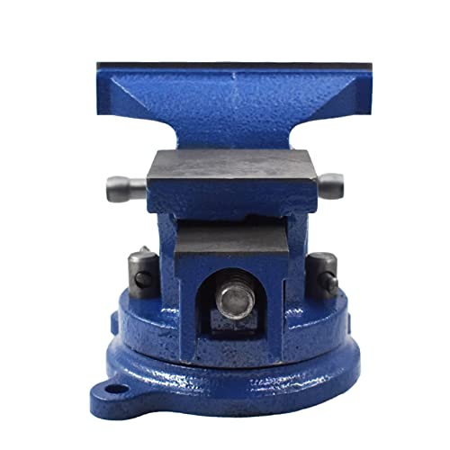 findmall Heavy Duty Bench Vise 360 Swivel Base Bench Vise Table Top Clamp with Lock, Big Size Anvil Top (6'') - WoodArtSupply