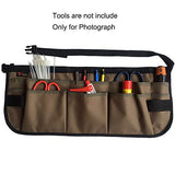 zojo Heavy Duty Waxed Canvas Work Apron with Tool Pockets (Small Size, Coffee) zojo