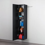Prepac HangUps 15 in Narrow Garage Storage Cabinet, W x 72" H x 16" D, Black Prepac
