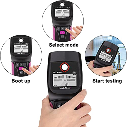 Wall Scanner, Handheld Digital Professional Multifunctional Stud Detector, Live Wire Cable PVC Water Pipe Metal Finder, Suitable for Detecting Metal, GOVRN